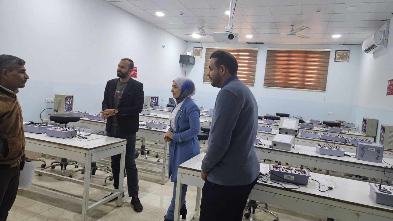 تجري وحدة ضمان الجودة والاداء الجامعي الجولة  التدقيقية الاولى حول  كفاءة وجهوزية مختبرات الأقسام الهندسية