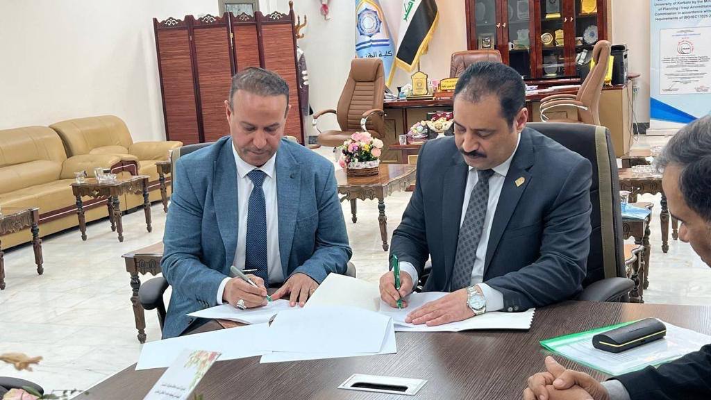 كلية الهندسة والتقنيات الهندسية بجامعة المستقبل توقع اتفاقية تعاون علمي وتؤامة مع كلية الهندسة /جامعة  كربلاء   