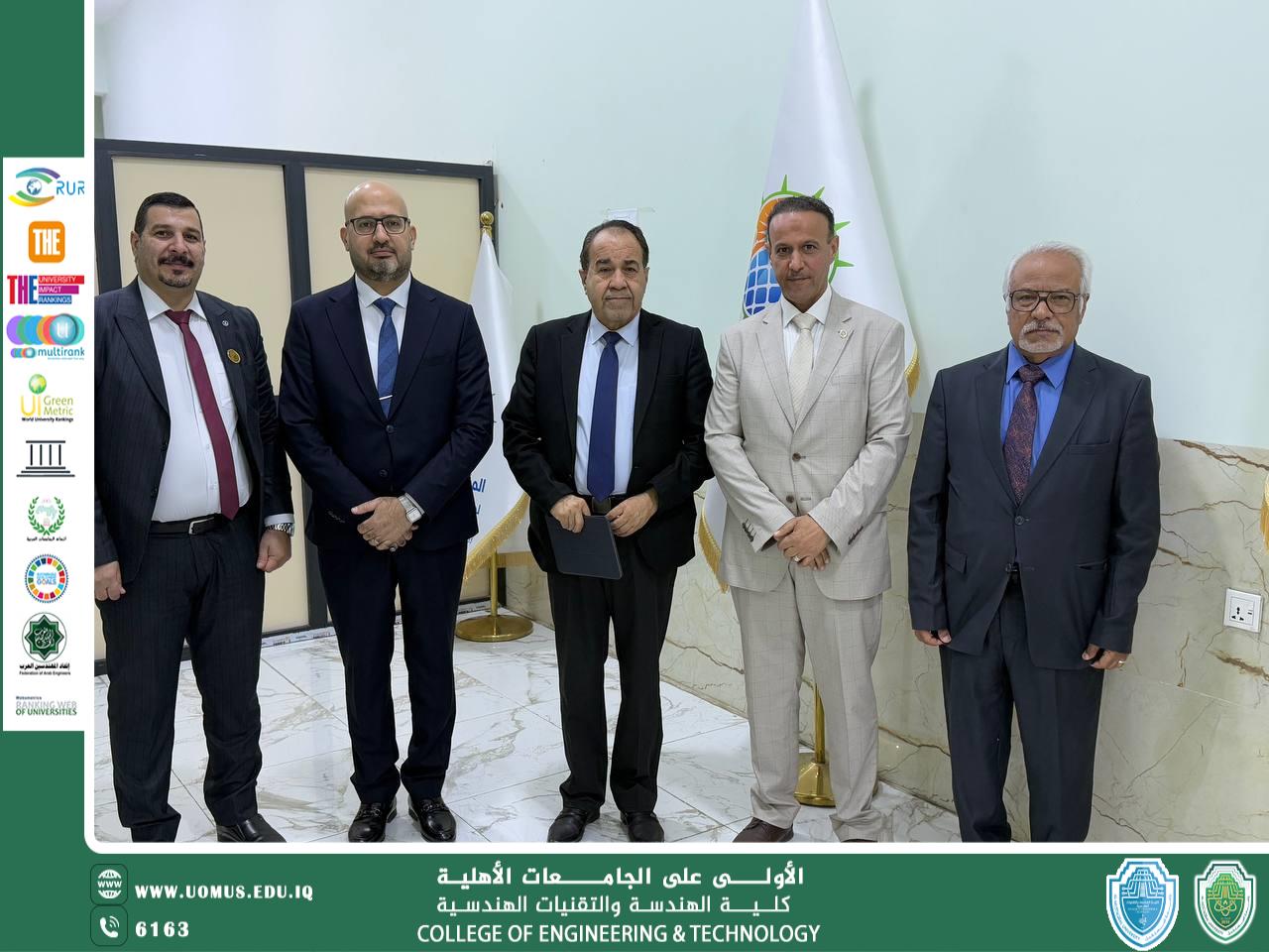 استقبال رفيع المستوى لوفد خبراء الاعتماد والجودة في كلية الهندسة بجامعة المستقبل ضمن فعاليات أسبوع الاستدامة الدولي