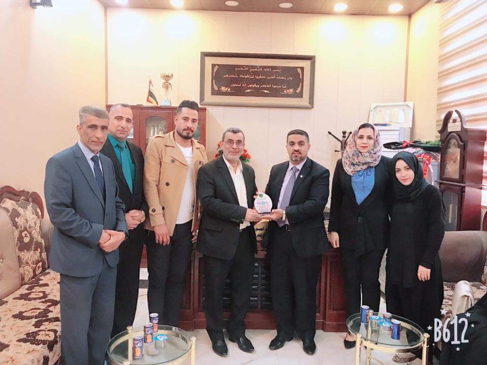 زيارة وفد من قسم الفيزياء الطبية التطبيقية في كلية المستقبل الجامعه لمقر نقابة المعلمين في بابل وعدد من ادارات المدارس في المحافظه
