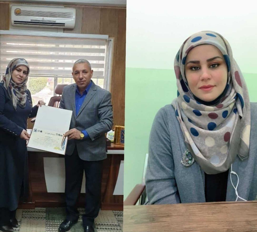 تكريم تدريسية من قسم ادارة الاعمال في جامعة بابل 