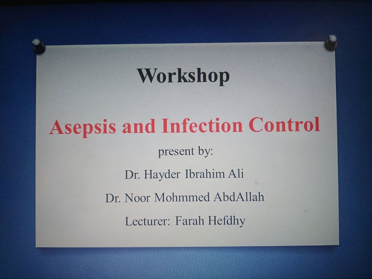 اقام قسم التمريض/كلية المستقبل الجامعة ورشة علمية الكترونية بعنوان (Asepsis and Infection Control)