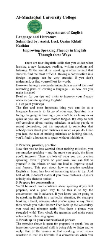 Improving Speaking Fluency in English Through these Ways