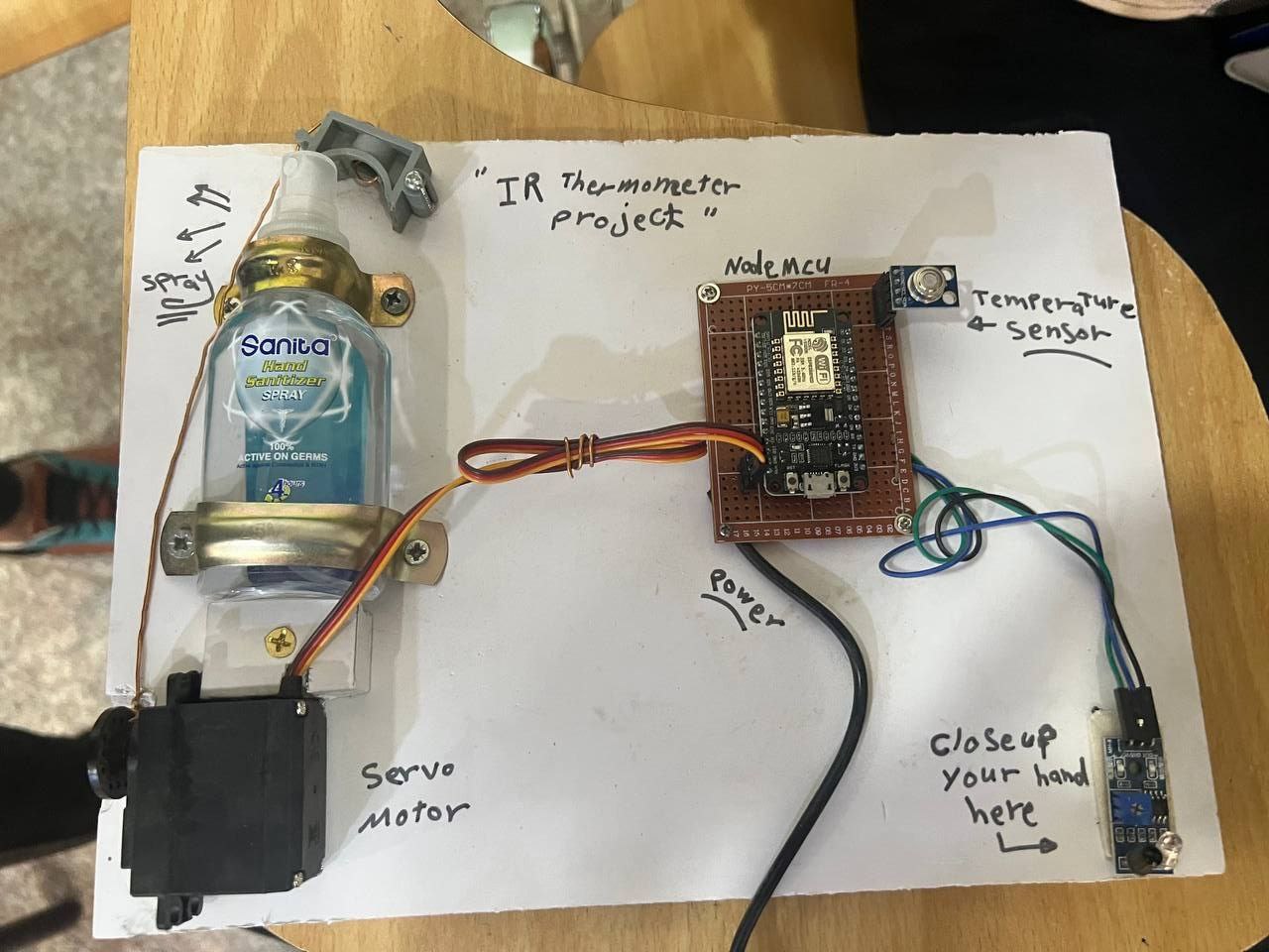 تصميم وتصنيع جهاز "Measuring the temperature of objects remotely with Sterilized system"