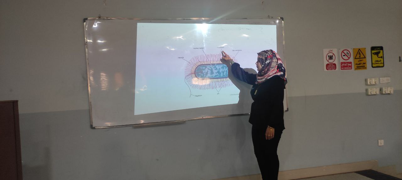 برعاية السيد عميد كلية المستقبل الجامعة الاستاذ الدكتور حسن شاكر مجدي المحترم أقام قسم تقنيات الأشعة ندوة علمية داخل كلية المستقبل بعنوان ( مخاطر البكتريا Bacillus )  وتضمن موضوع الندوة تحقيق هدف من اهداف التنمية المستدامة (الصحة الجيده والرفاه ). وبمشاركة فعالة من التدريسيين  وباشراف ا.م.د غيداء رحيم لطيف 