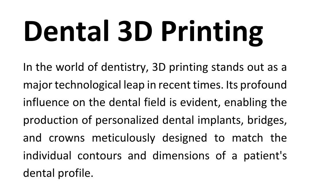 Dental 3D Printing 