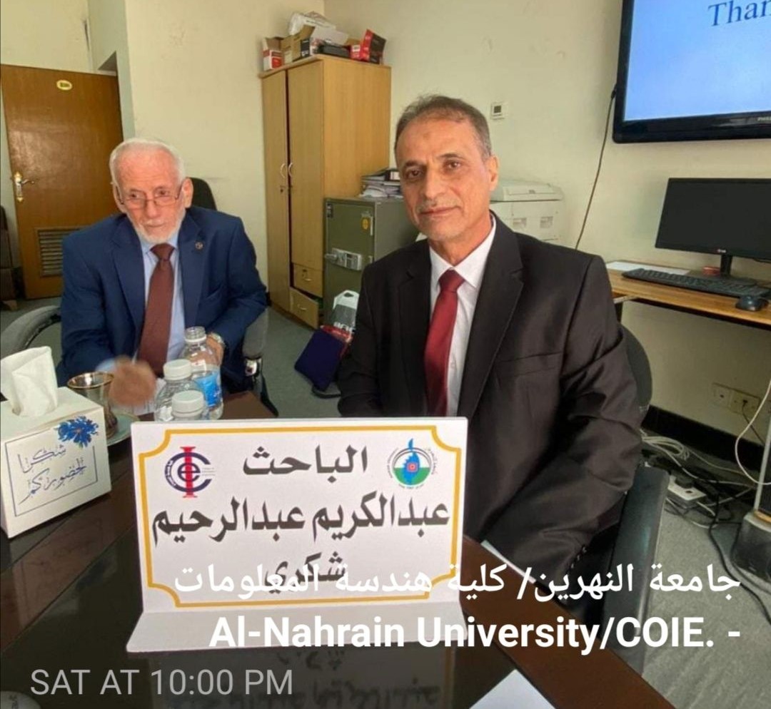 Outstanding Success in the Defense of a Ph.D. Thesis on "Complex Event Processing for WSN Anomaly Detection” at Al-Nahrain University