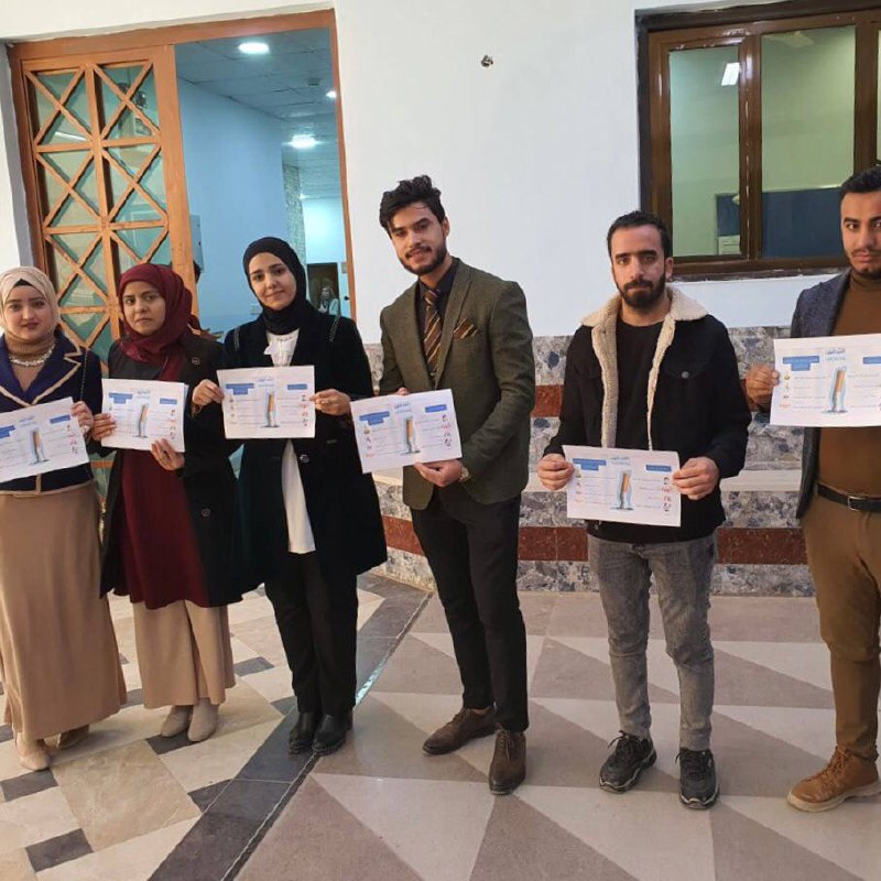 حمله توعويه في اروقه جامعه المستقبل /قسم علوم الفيزياء الطبيه بعنوان (التقليل من التبغ) للتدريسية م.م رهام خالد
