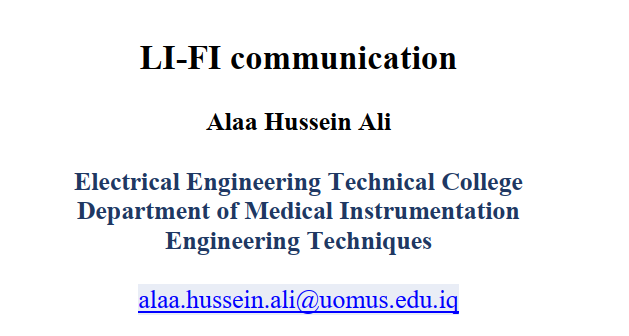 LI-FI communication