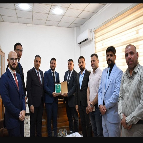 وفداً من جامعة المستقبل يزور جامعة الفرات الاوسط التقنية مقدماً التهنئة لرؤساء الاقسام 