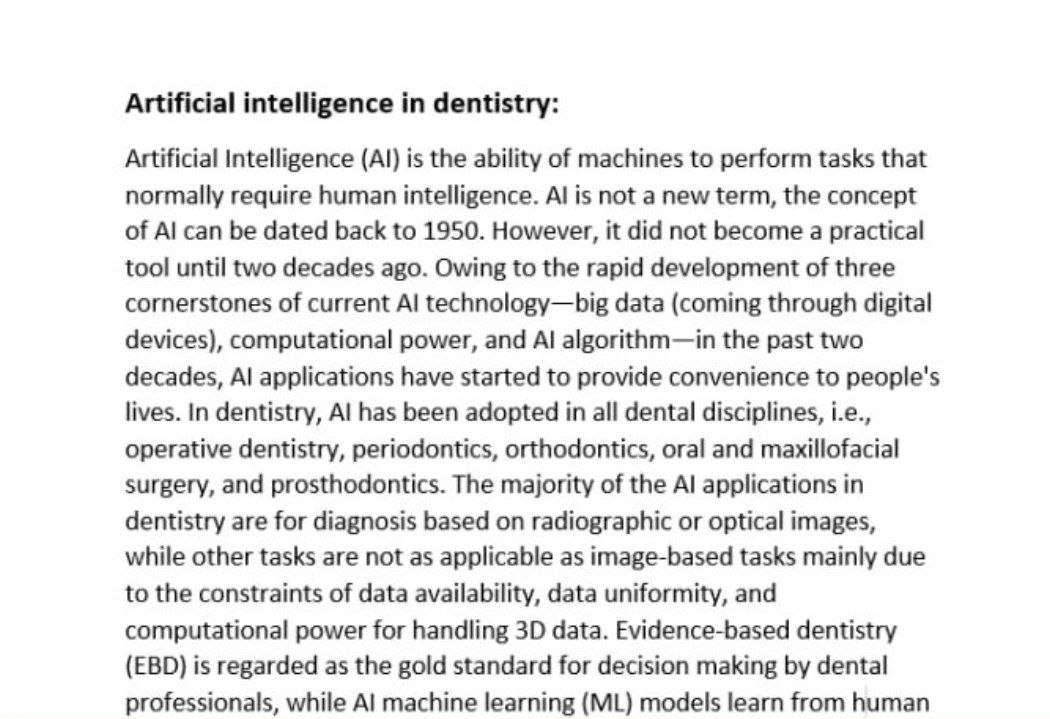 Artificial intelligence in dentistry: