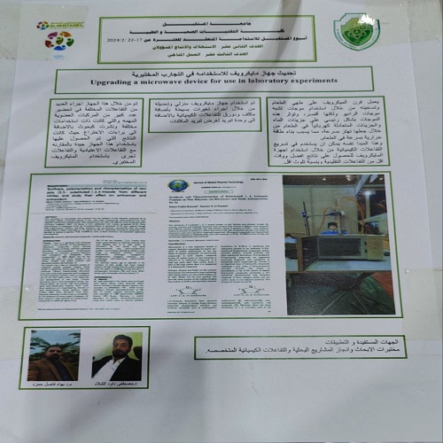 Upgrading a microwave device for use in laboratory experiments and reducing the consumption of chemistry materials