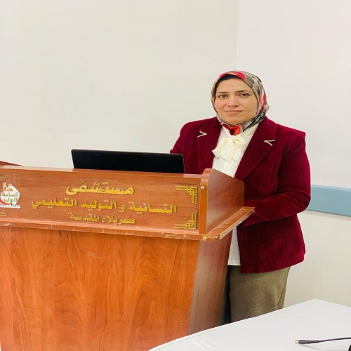 جانب من مشاركة احد تدريسي قسم تقنيات التخدير كمحاضر في الدوره التدريبية حول Fluid therapy 