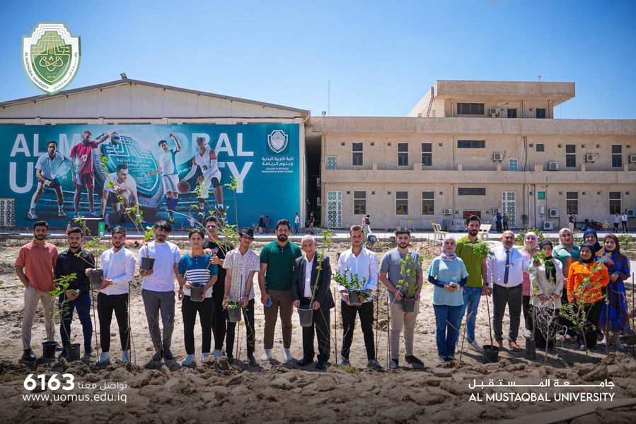   ضمن المساهمة في تنمية الغطاء النباتي ينظم قسم تقنيات الاشعة حملة تشجير حدائق جامعة المستقبل