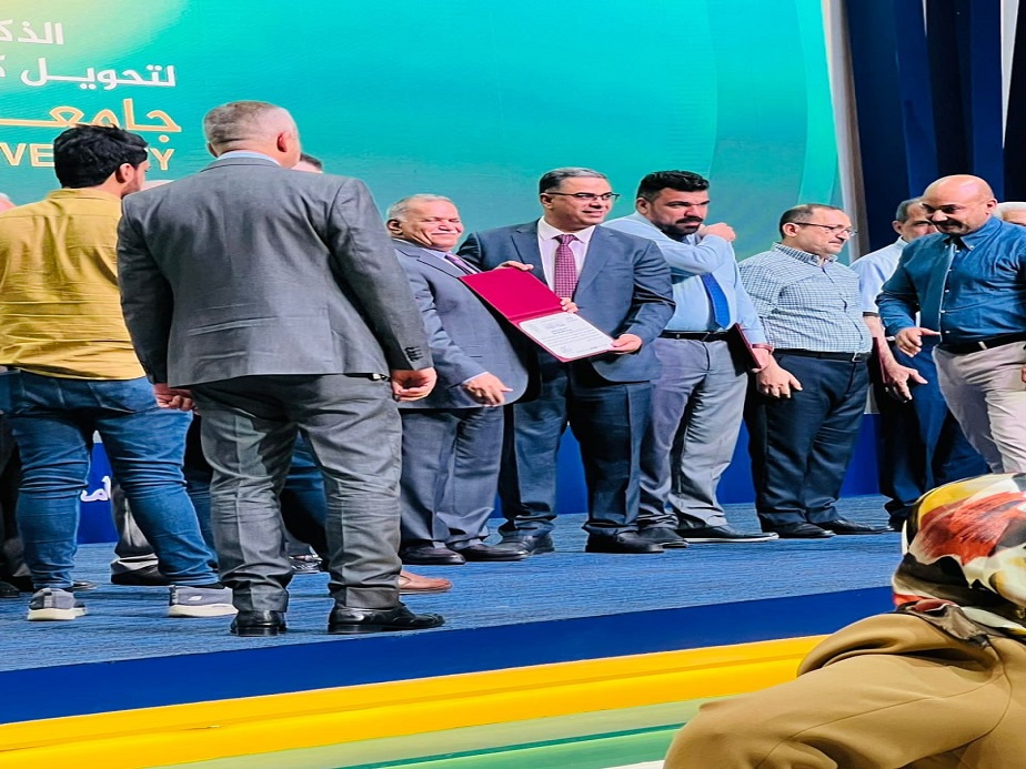 The head of the Department of Intelligent Medical Systems was honored Asst.Prof.Dr. Mehdi Ebadi Manne received a certificate of thanks and appreciation on the occasion of the first annual day to transform the Faculty of the Almustaqbal university into the University of the Almustaqbal