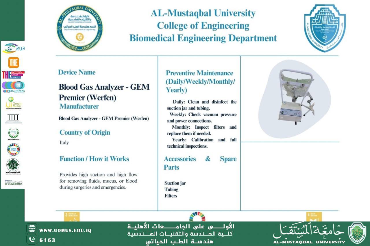 محلل غازات الدم (Blood Gas Analyzer)