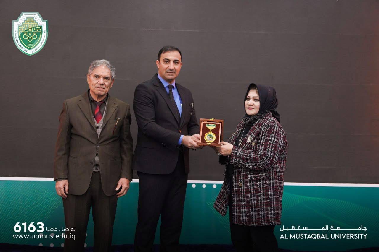 Honoring the Activities Officer (Dr. Ferial Al-Dhafiri) and the Quality Officer (Dr. Sarah Mahdi) at the 2024 Achievements Ceremony.