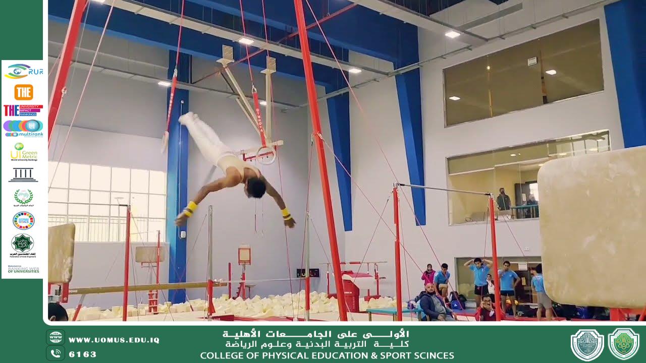 إصابة مفصل الكتف وعلاقتها بأداء مهارة الحركة المرجحة والدوران على جهاز الحلق في الجمناستك الفني