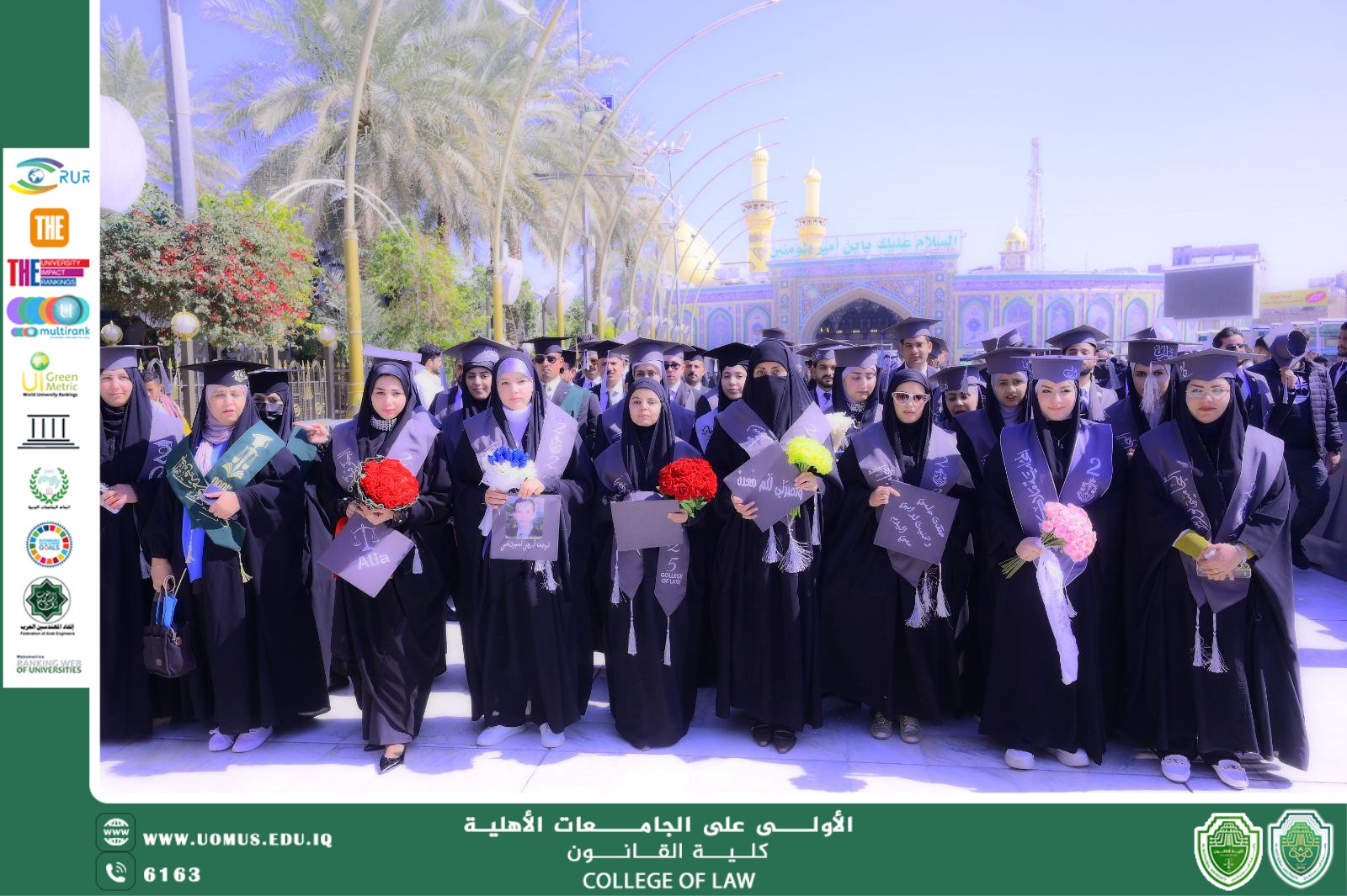 Fourth-Year Law Students Perform Graduation Ceremony at the Holy Shrines of Imam Hussain and Al-Abbas