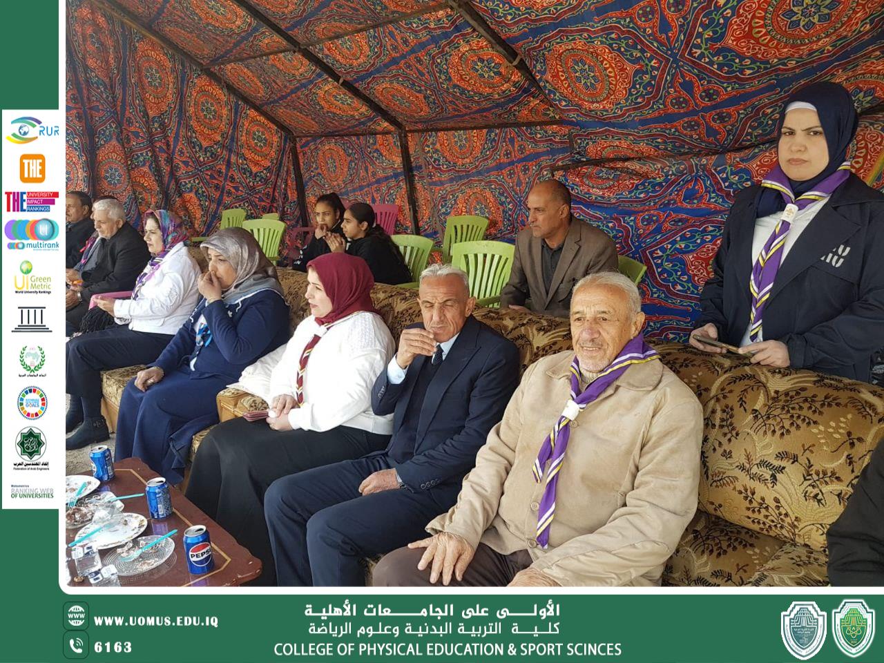 Professor Dr. Mahmoud Dawood Al-Rubaie participated in the spring scouting gatherings A scout day with distinction