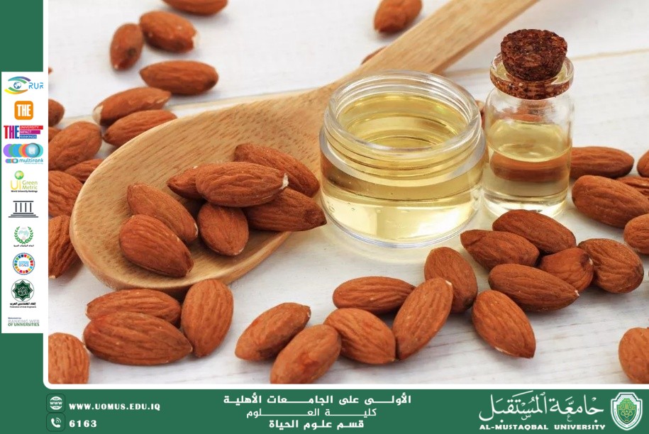 مقالة علمية للتدريسية ( م.م زينب ناظم عزيز )  بعنوان "زيت اللوز الحلو "