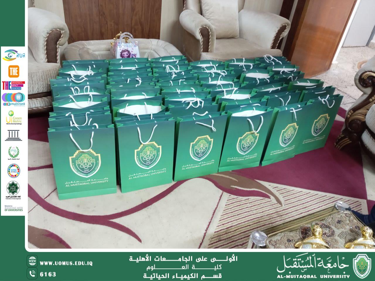Sustainability Ambassadors in the Biochemistry Department at Al-Mustaqbal University, in collaboration with Al-Intisar Foundation, continue their series of humanitarian initiatives: Distributing a new batch of Eid clothing to underprivileged families.