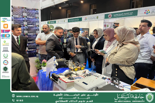 إقبال واسع على بوث قسم الذكاء الاصطناعي ضمن فعاليات أسبوع المستقبل للاستدامة.
