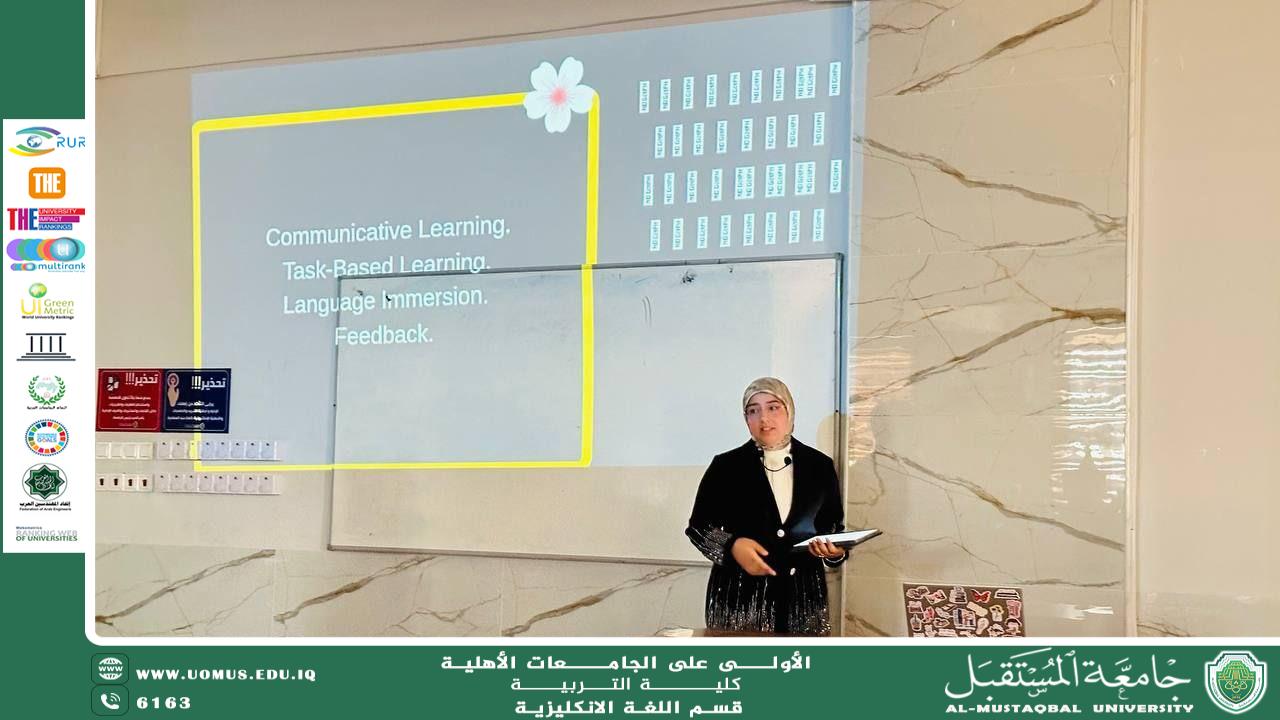 "Student Workshop Titled "Breaking the Fear: Overcoming Language Barriers in English" Held at the Department of English – College of Education"