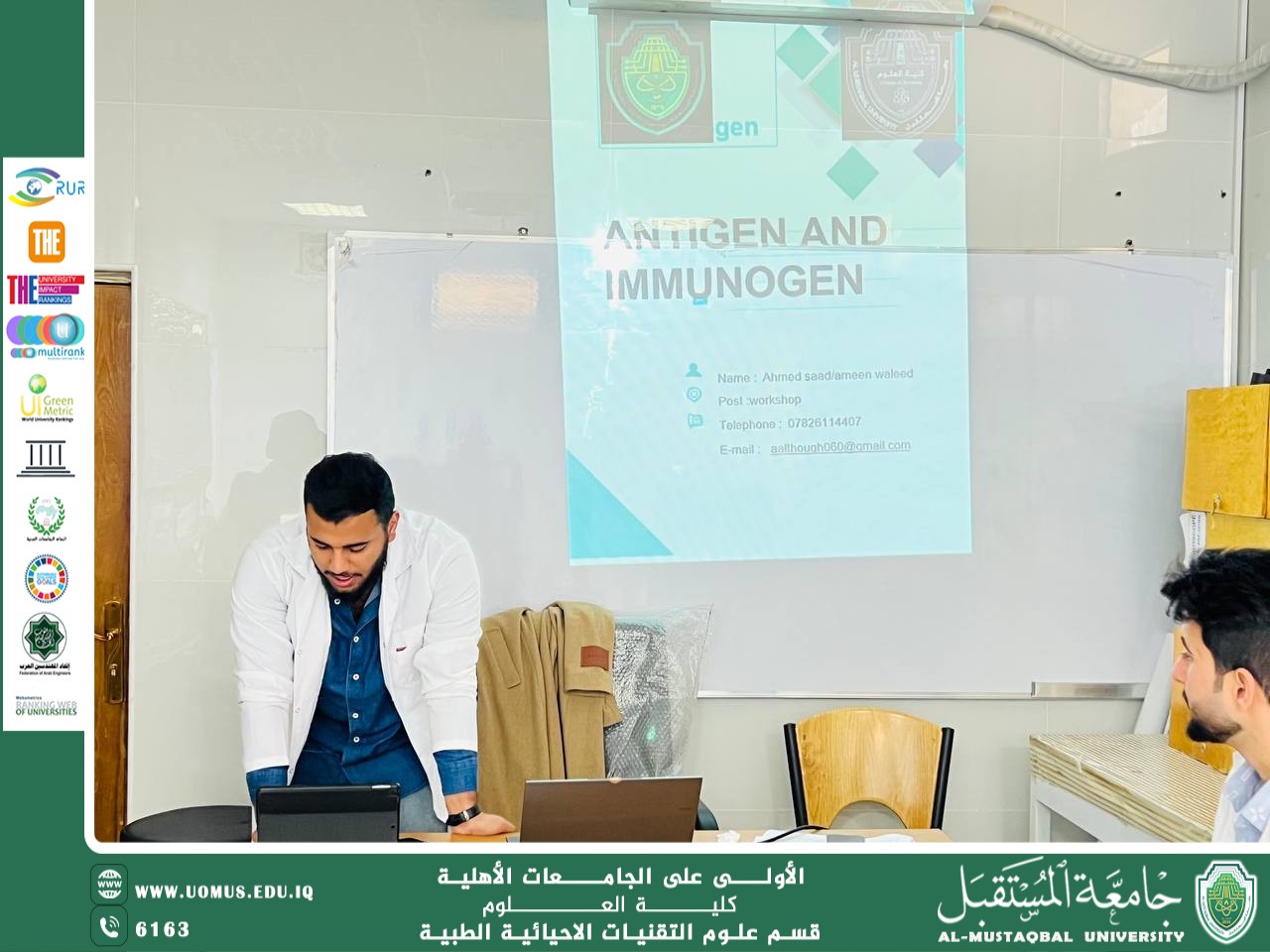 In line with the Sustainability Goals, the Department of Medical Biotechnology held a student workshop titled “Immunosuppressants and Immunostimulants.”