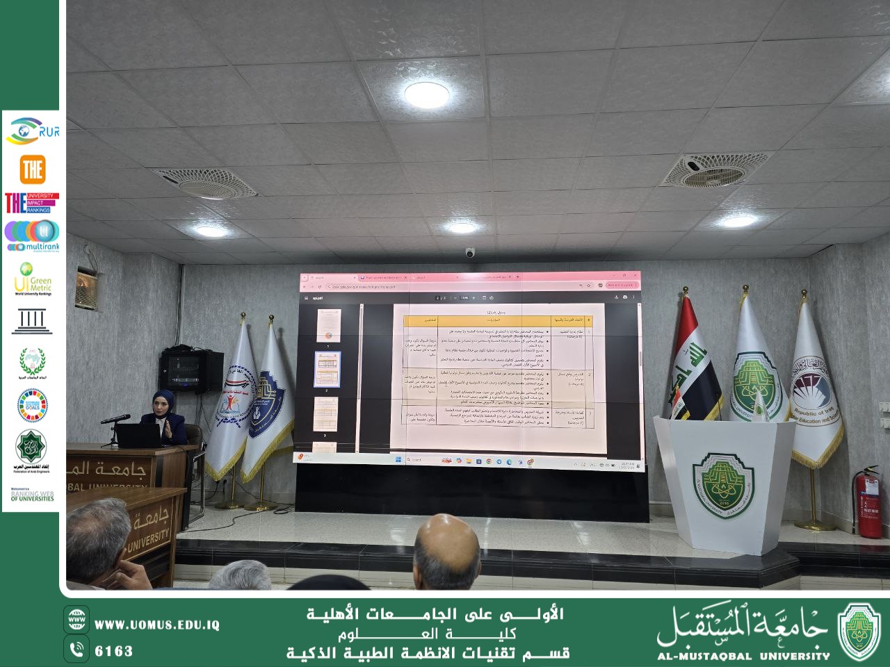 University of Al-Mustaqbal Holds Workshop on Performance Evaluation of Department Members within the Bologna Process.