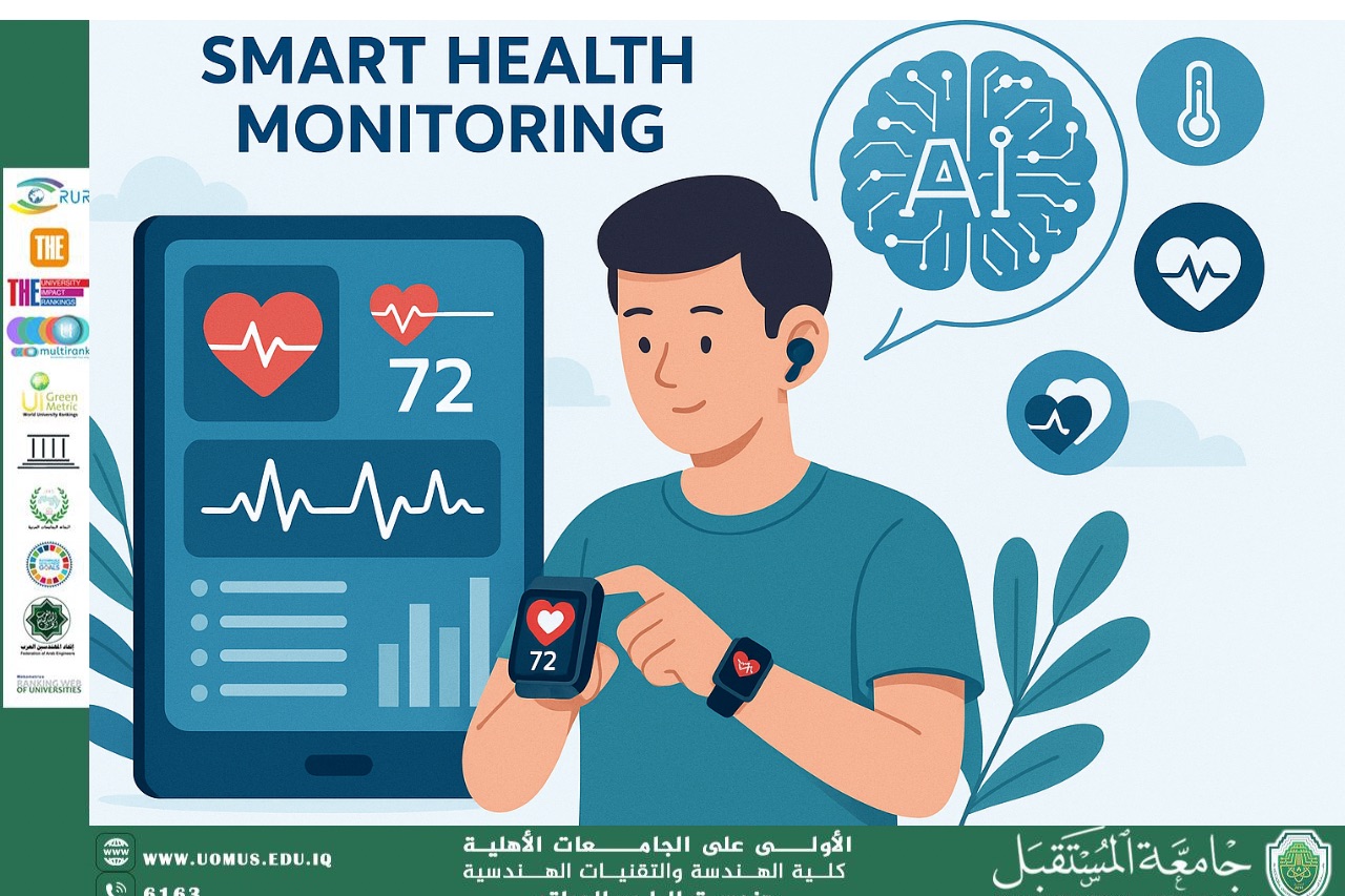 مقالة بعنوان " Designing smart health monitoring systems using wearable devices and artificial intelligence technologies"للمهندسة زهراء محمد كاظم 