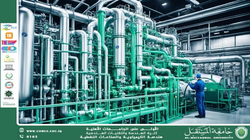 مقالة علمية للمهندسة  ضفاف ايمن عويز في قسم الهندسة الكيمياوية و الصناعات النفطية بعنوان "   تصميم المصانع والعمليات الصناعية في الهندسة الكيميائية: من الفكرة إلى الإنتاج    "