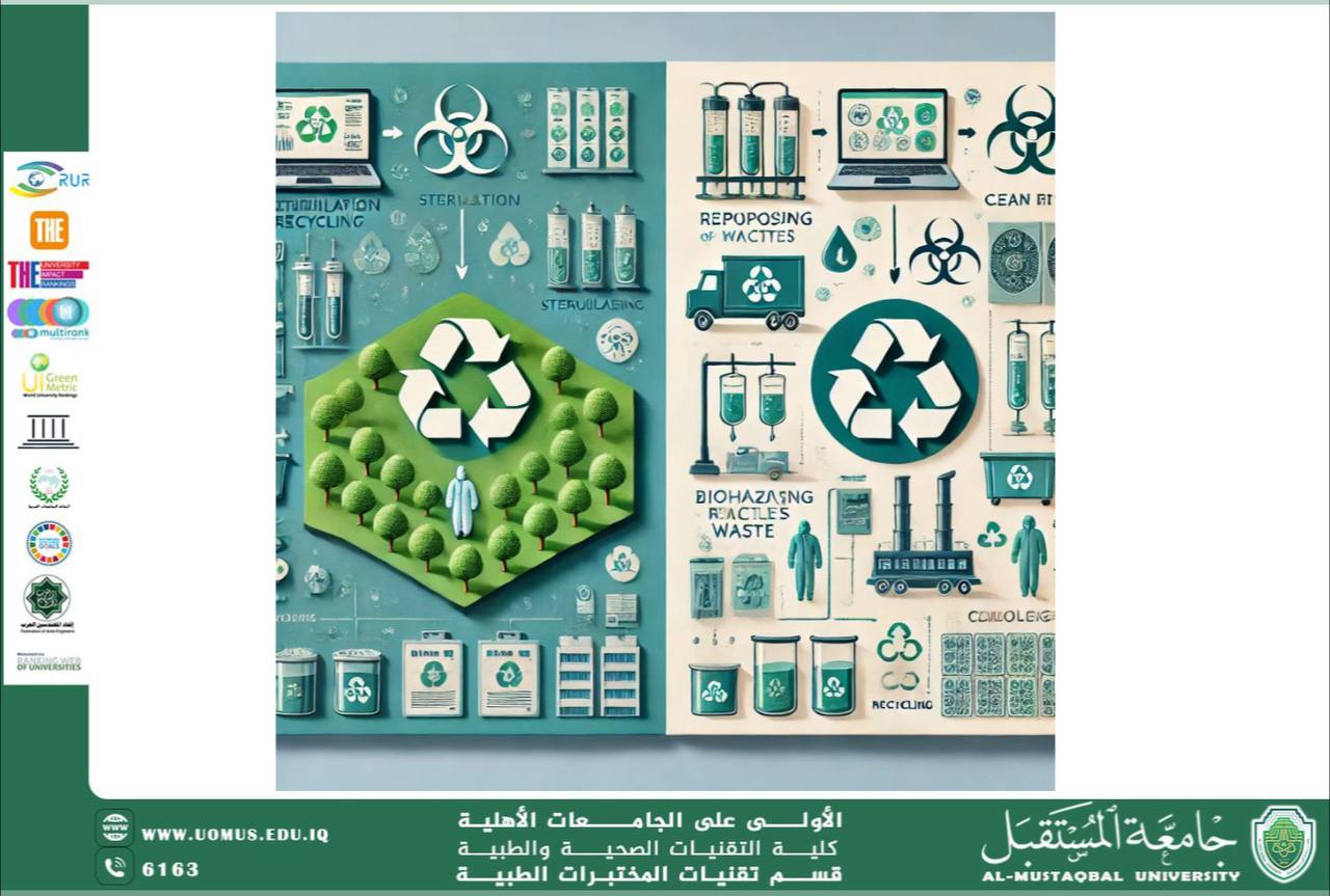 مقالة علمية للسيدة زينب محمود حاتم بعنوان اعادة تدوير المخلفات الطبية 