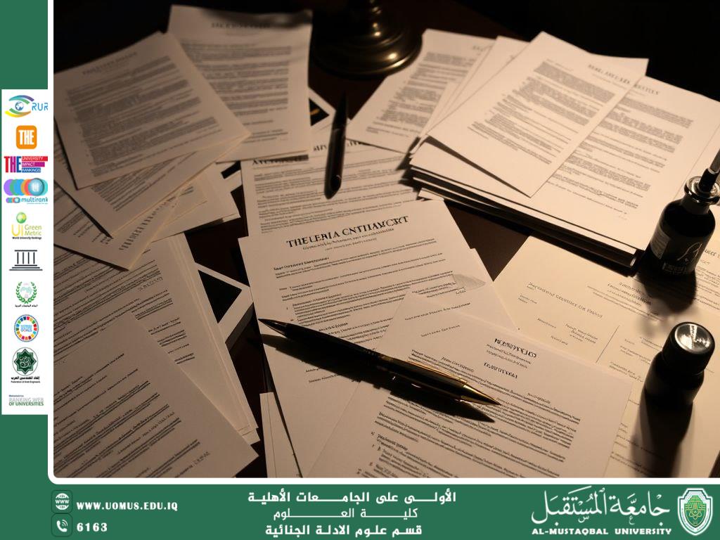 الوثائق والعقود كأدلة في جرائم التزوير: الأهمية الجنائية والتحليل الفني (وقار جفات جاسم)