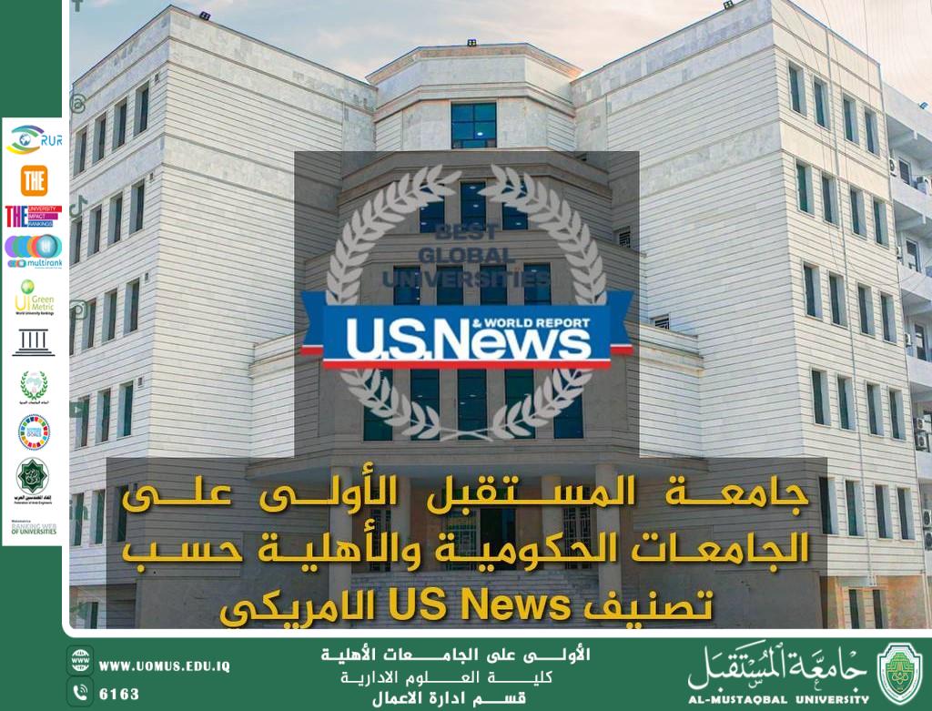 Historic achievement: Al-Mustaqbal University tops the U.S. News 2025 rankings in Iraq.