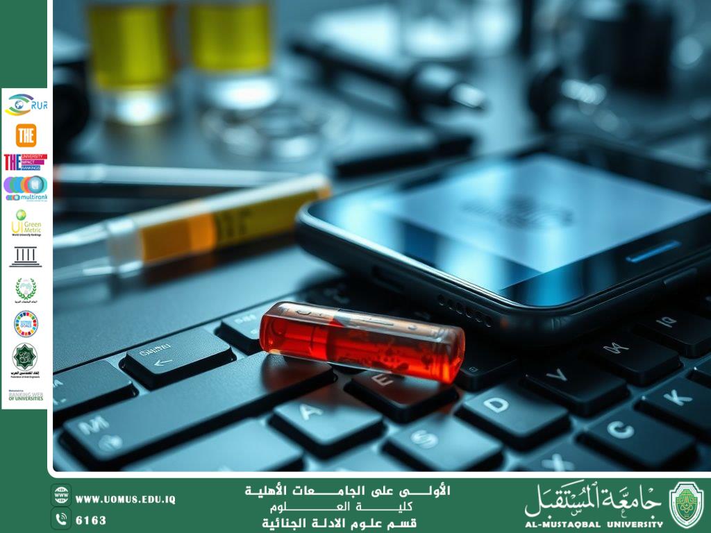 الكشف عن الآثار البيولوجية في الأدلة الرقمية (الهاتف، لوحة المفاتيح) .(م.م. هويدا نزال حسين)