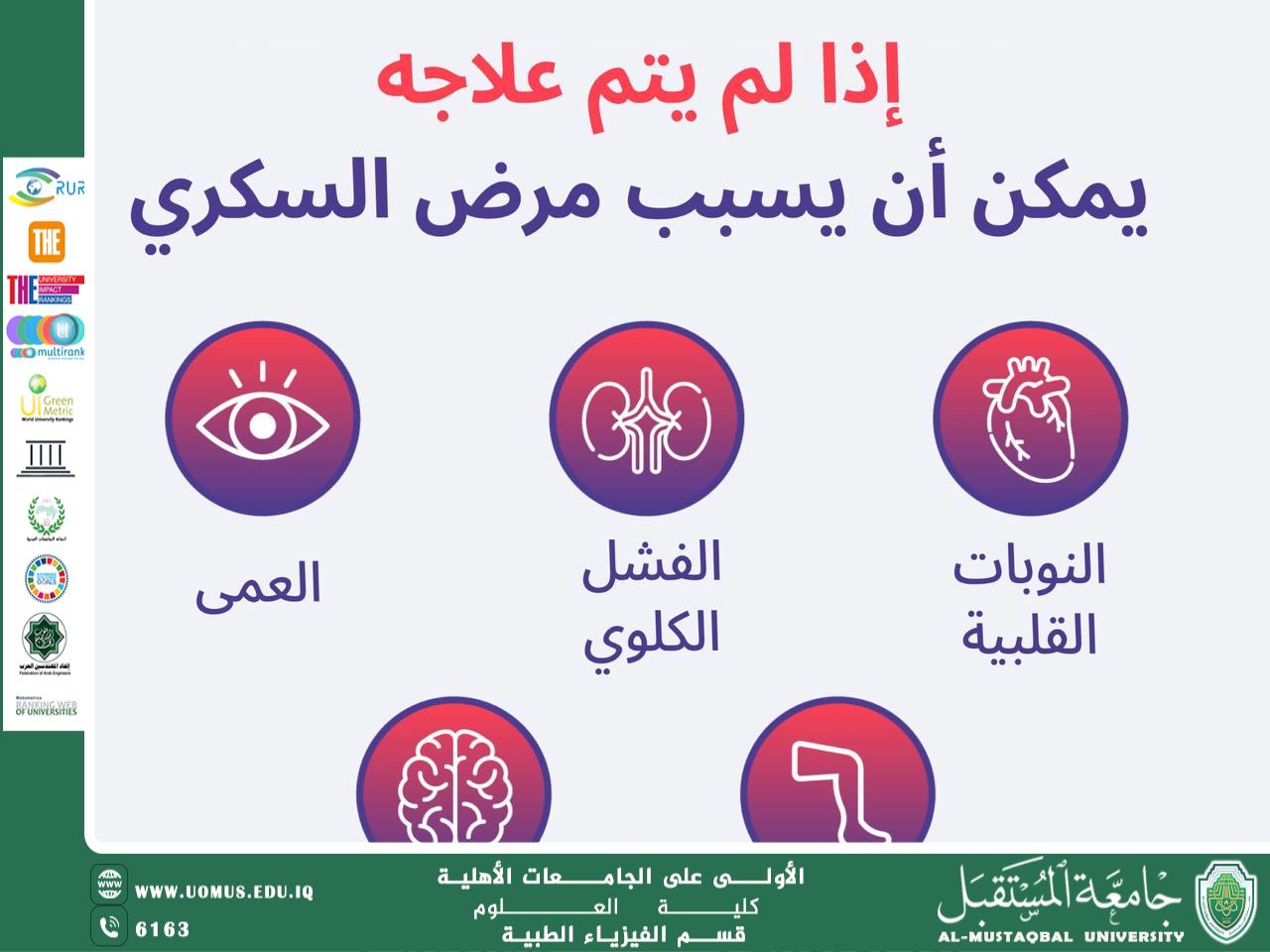 A scientific article by the teaching assistant (Iftikhar Thamer) entitled "The effect of staying up late on diabetic patients"