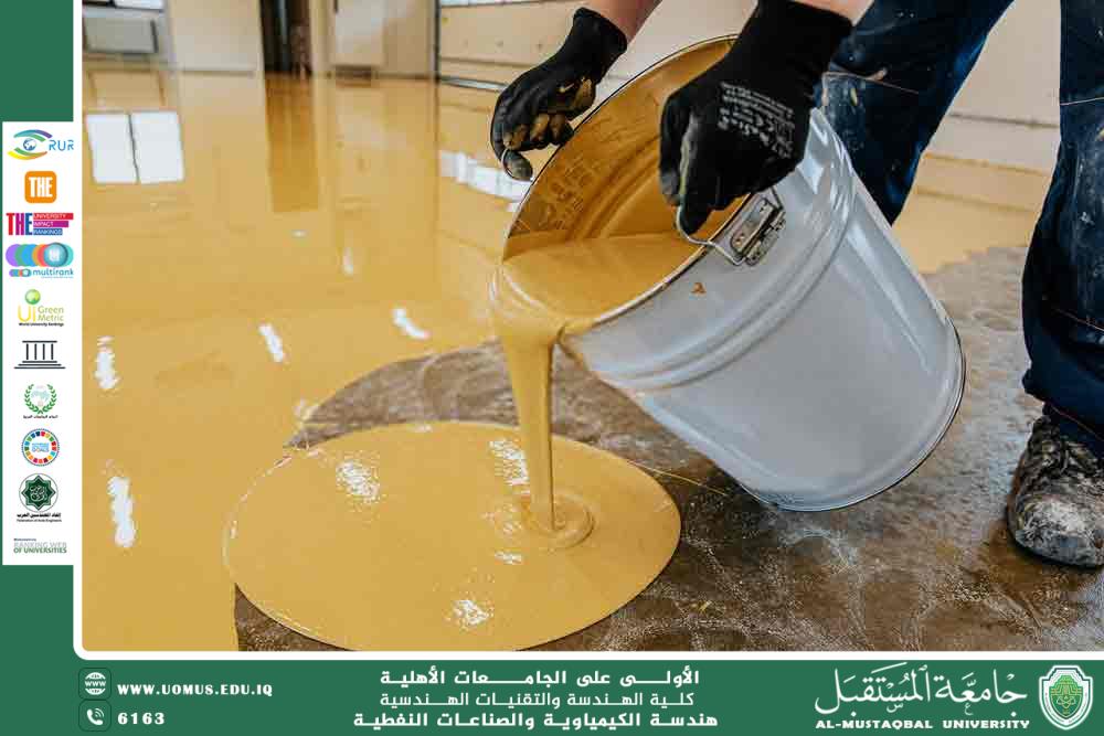 مقالة علمية لتدريسية في قسم الهندسة الكيمياوية والصناعات النفطية زينب حسن بعنوان (استخدامات الإيبوكسي في مواد البناء)
