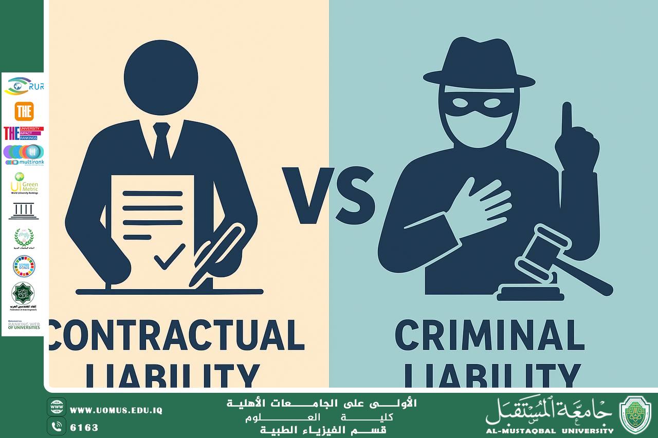 A scientific article by the lecturer (Assistant Professor Fatima Makki Shaalan) entitled “Contractual and Criminal Liability in Civil Law: A Comparative Study”