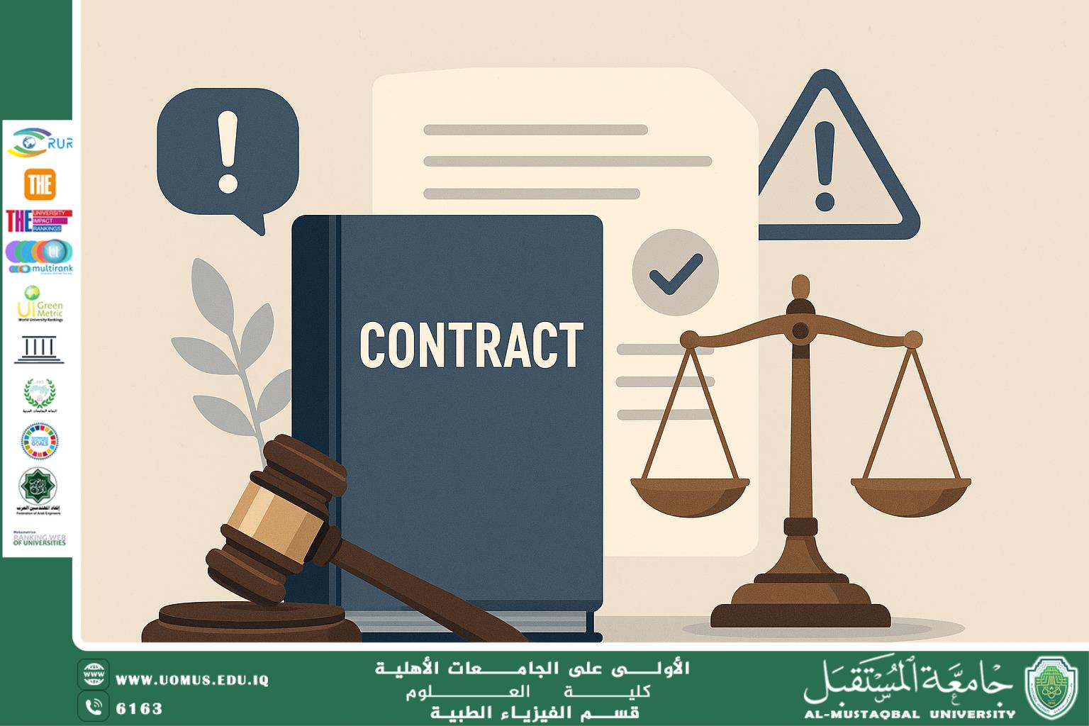 A scientific article by the lecturer (Assistant Professor Fatima Makki Shaalan) entitled “Consensual Defects in Contracts: Fraud, Error, and Deception between Theory and Practice”