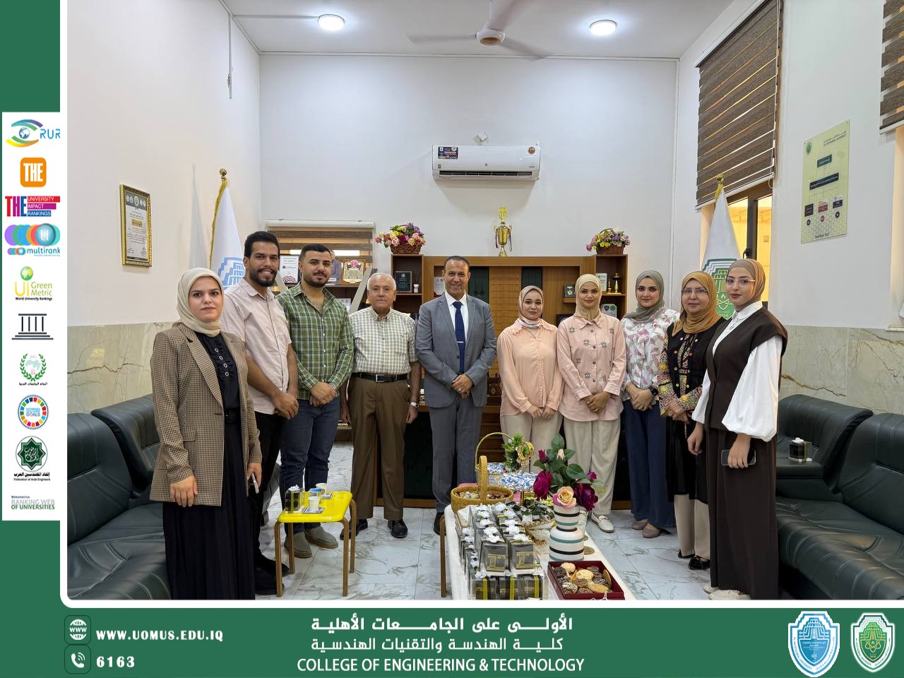 عميد كلية الهندسة والتقنيات الهندسية يستقبل المهنئين بعودته من العمرة