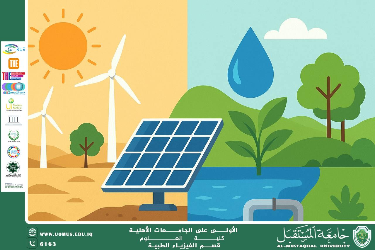 A scientific article by the Medical Physics Department (Dr. Mukhallad Ali) entitled “Renewable Energy and Its Role in Combating Desertification”