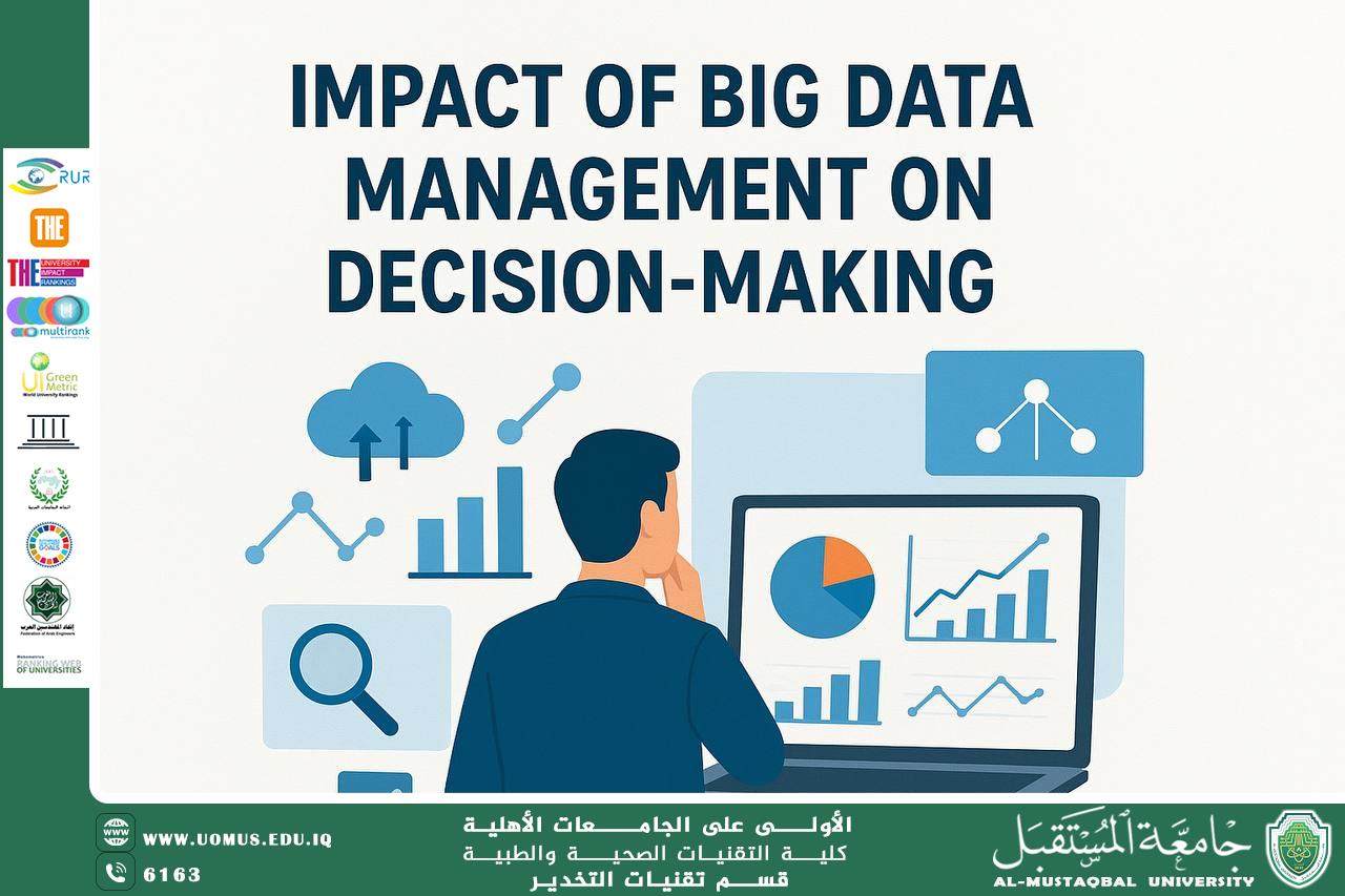 مقالة علمية للاستاذة ضحى علي حول إدارة البيانات الضخمة وأثرها في اتخاذ القرار