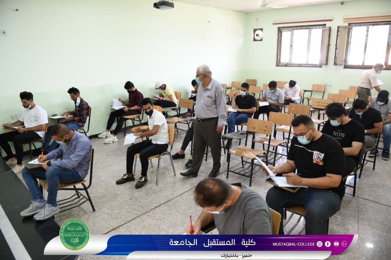 جانب من أداء الامتحانات العملية النهائية للعام الدراسي ٢٠٢٠-٢٠٢١ لطلبة قسم هندسة تقنيات البناء والانشاءات