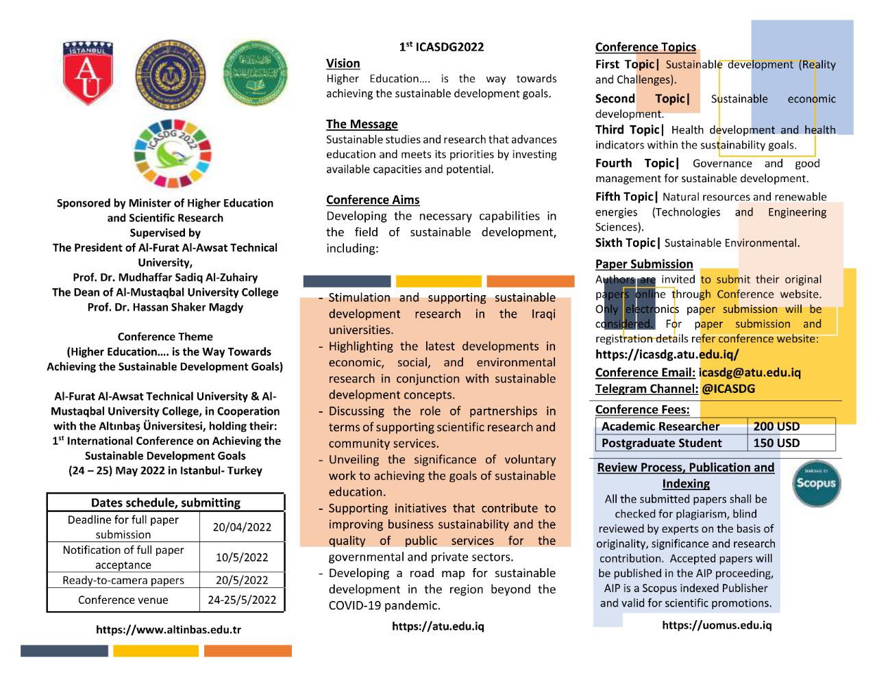 MUC held 1st International Conference on Achieving the Sustainable Development Goals