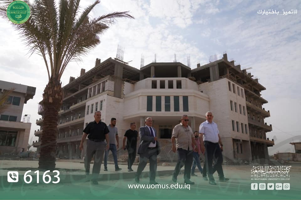جولة للسيد عميد كلية المستقبل الجامعة في مواقع بناء البنايات الجديدة