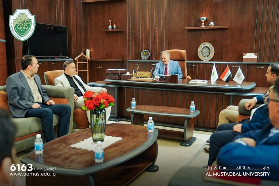  Al-Mustaqbal University President has had a Meeting with the Research Team that has played an effective role in the University Achievements at THE Arab University Ranking