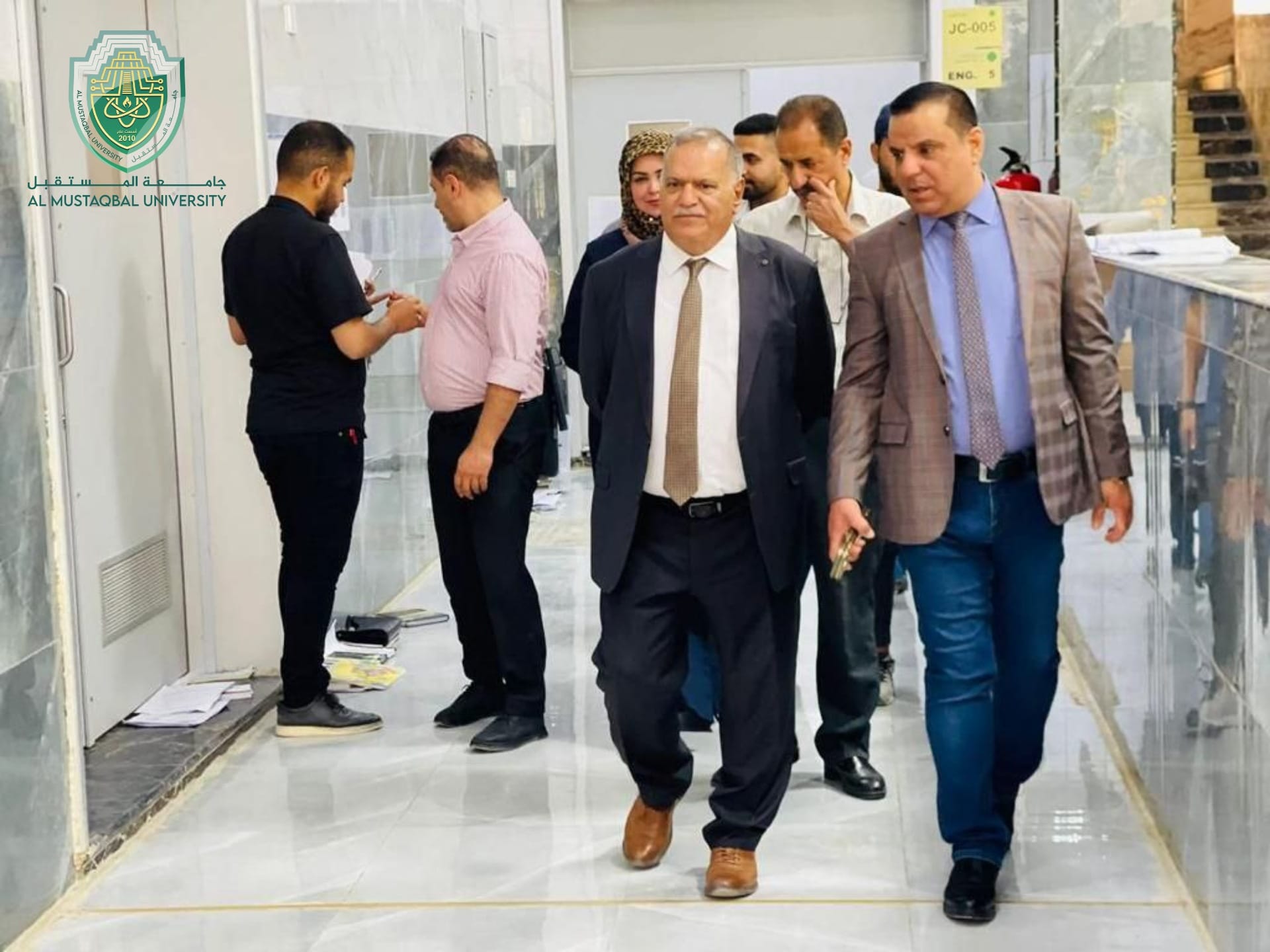 President of Al-Mustaqbal University Conducts a Tour at the University, Inspecting Undergraduate Exams in Several Colleges