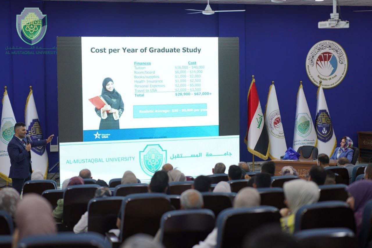 Al-Mustaqbal University Organizes a Workshop to Students & Academics Entitled “Study in the USA” 