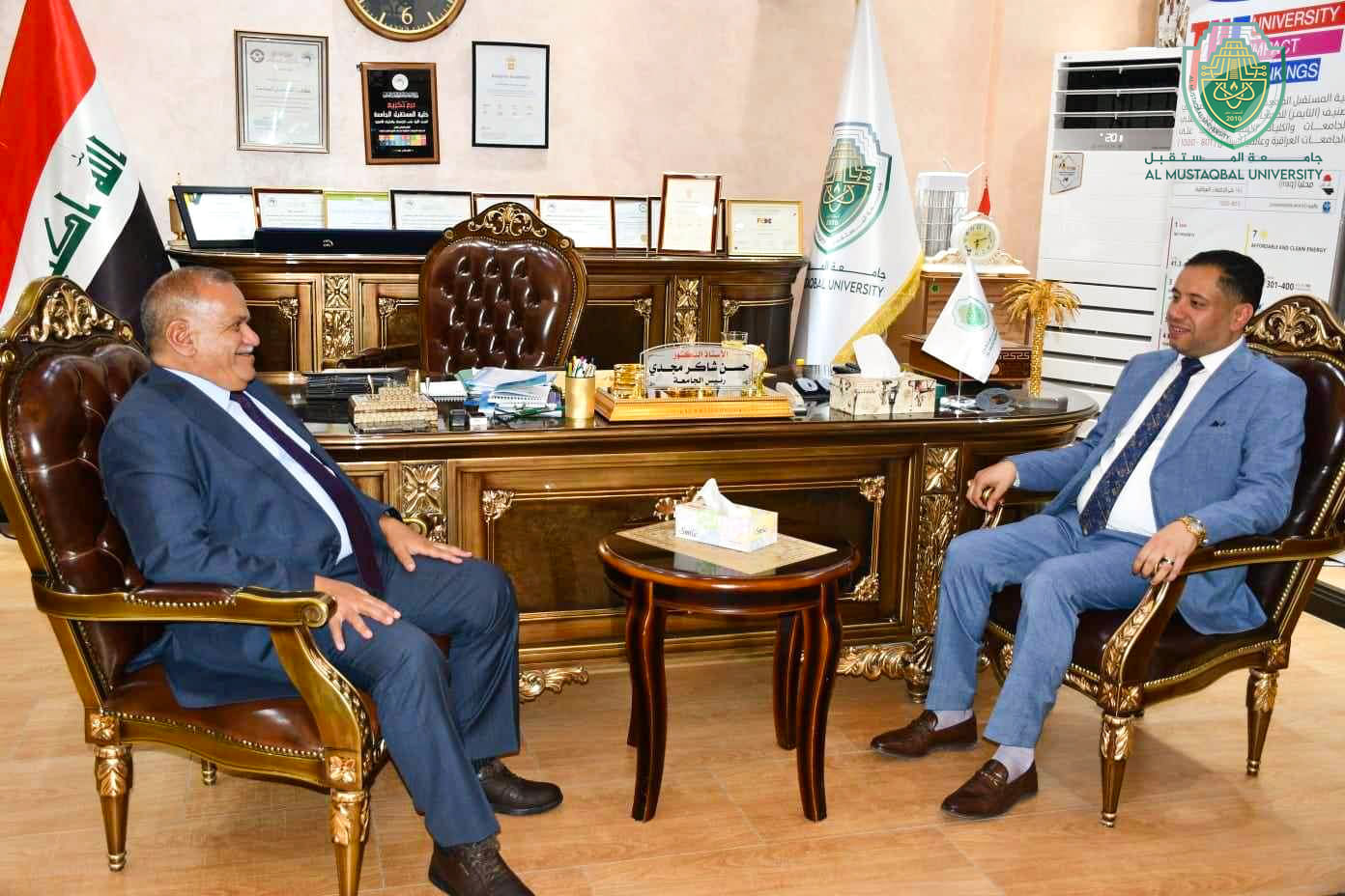 مدير عام صحة بابل يزور جامعة المستقبل لبحث تعزيز التعاون بين جامعة المستقبل والمؤسسات الصحية 